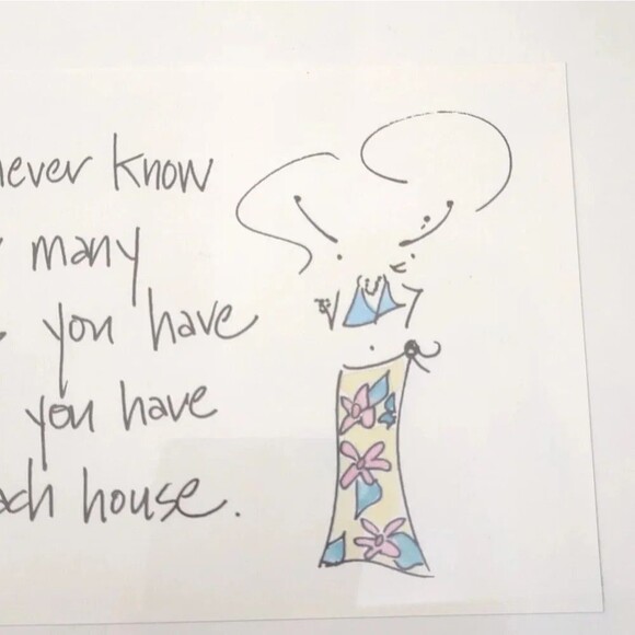 Mary Phillips Designs Signed Art "You never know how many friends.." 8" x 10" - Picture 3 of 14